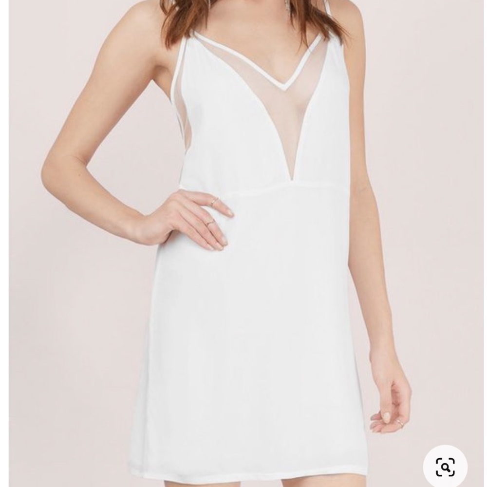 Tobi White Mesh Dress